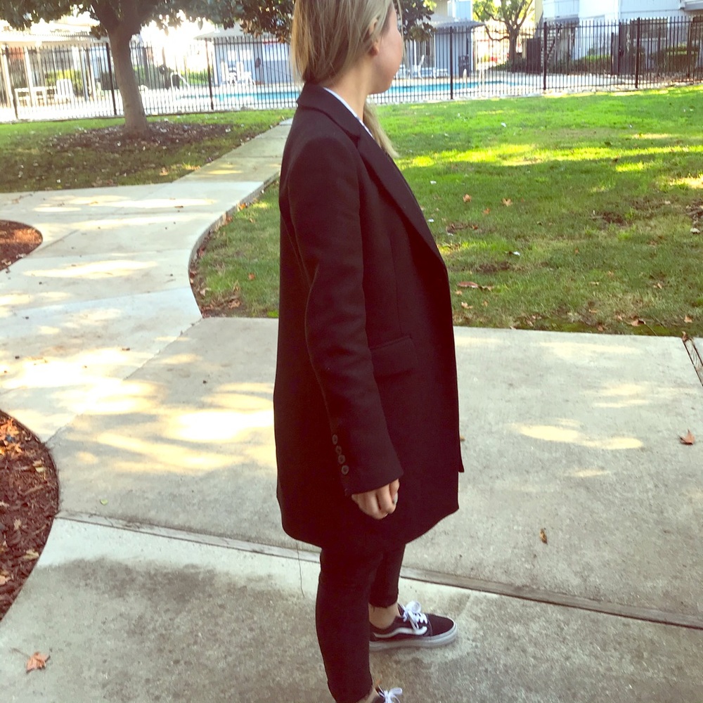 Zara black Peacoat